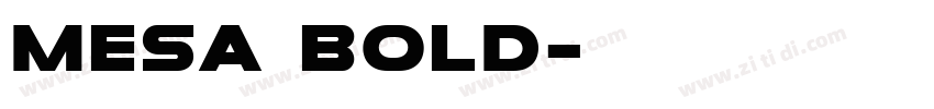 Mesa Bold字体转换